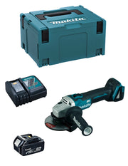 Mini-Smerigliatrice MAKITA DGA504RTJ1 (1 x 5,0 Ah + DC18RC + MAKPAC 3)