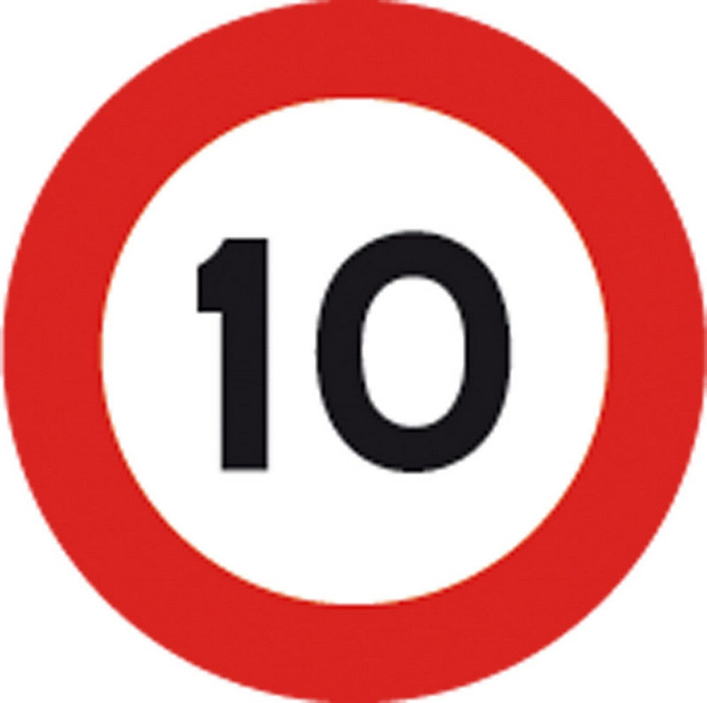 segnale limite di velocit+ 10 km/h figura 50-art.116 ï cm. 60 cod:ferx.vit31077