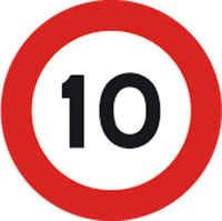 segnale limite di velocit+ 10 km/h figura 50-art.116 ï cm. 60 cod:ferx.vit31077