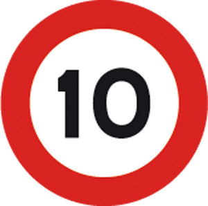 segnale limite di velocit+ 10 km/h figura 50-art.116 ï cm. 60 cod:ferx.vit31077