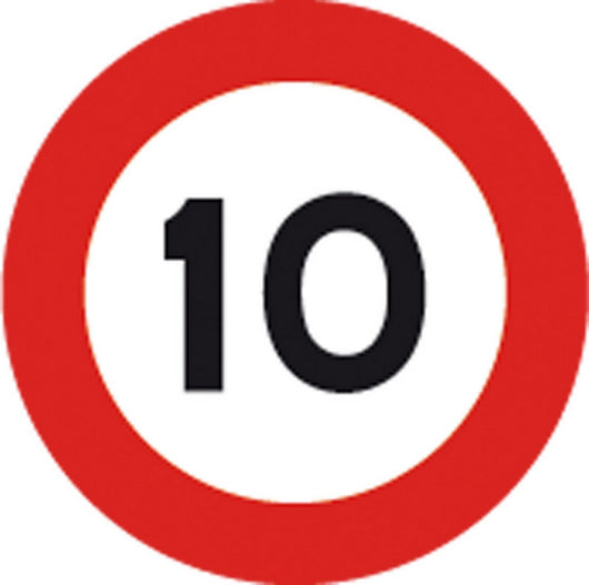 segnale limite di velocit+ 10 km/h figura 50-art.116 ï cm. 60 cod:ferx.vit31077