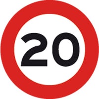 segnale limite di velocit+ 20 km/h figura 50-art.116 ï cm. 60 cod:ferx.vit31078