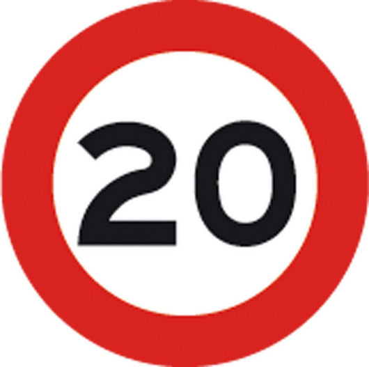 segnale limite di velocit+ 20 km/h figura 50-art.116 ï cm. 60 cod:ferx.vit31078