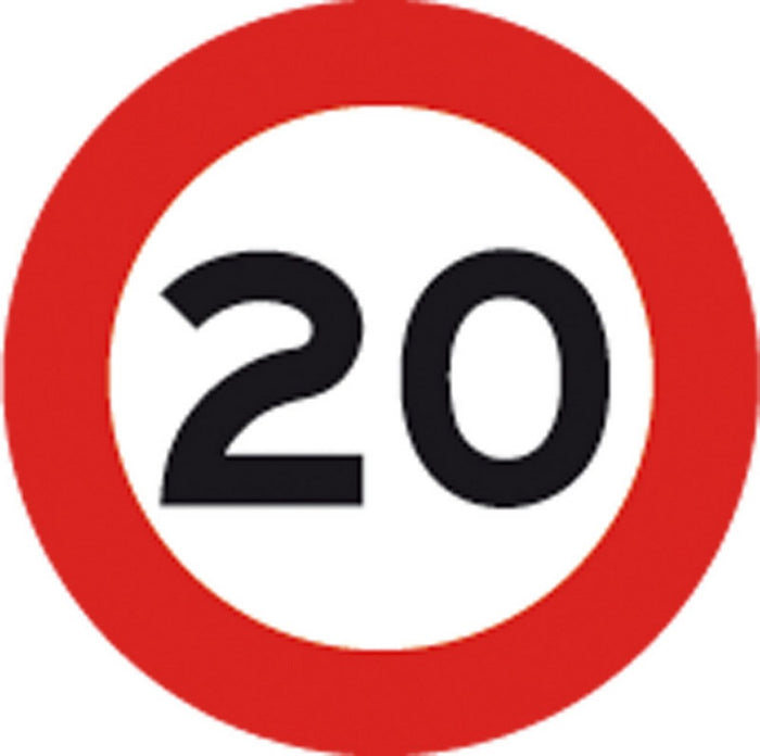 segnale limite di velocit+ 20 km/h figura 50-art.116 ï cm. 60 cod:ferx.vit31078