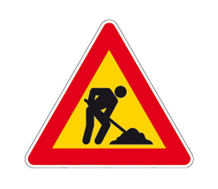 segnale lavori figura 383 - art.31 cm. 90x78 cod:ferx.vit31054