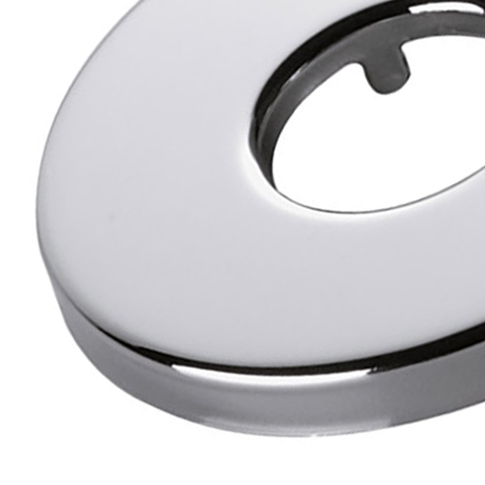 Rosetta pesante in ottone cromato per serie minimali