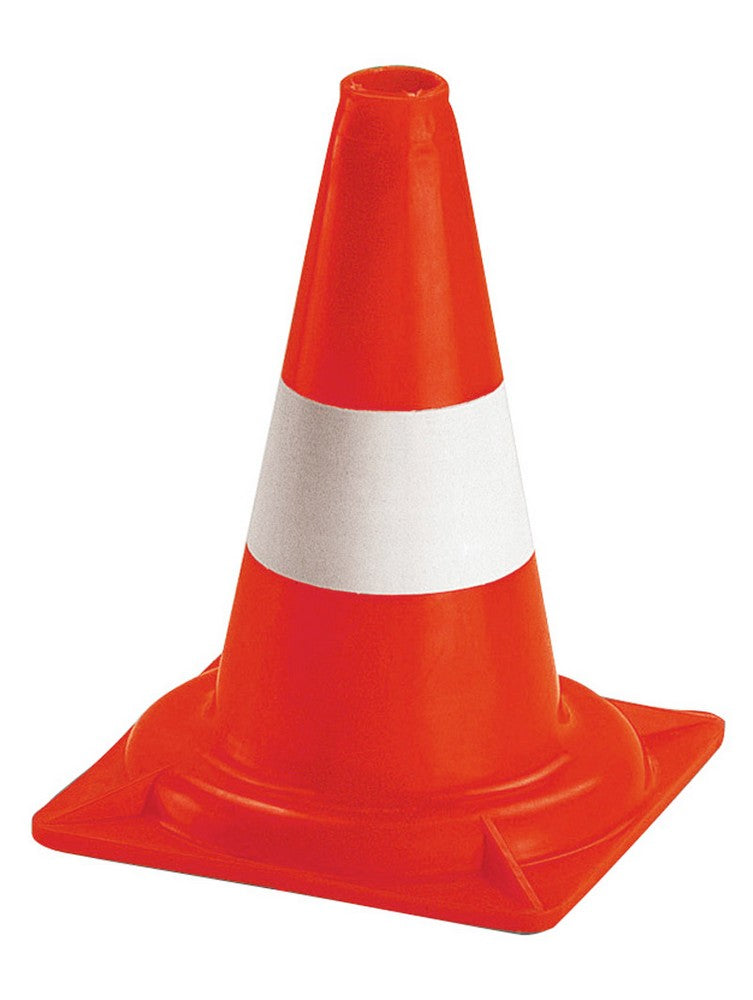 cono spartitraffico col. arancio/bianco h. cm. 30 (base 23x23) cod:ferx.vit32989