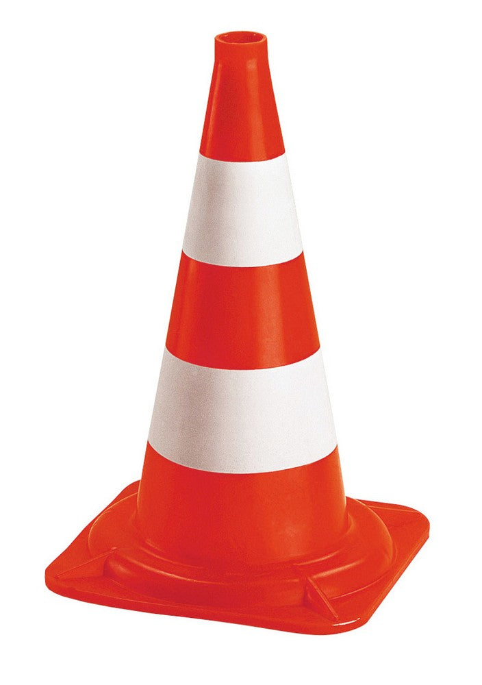 cono spartitraffico col. arancio/bianco h. cm. 50 (base 30x30) cod:ferx.vit32990