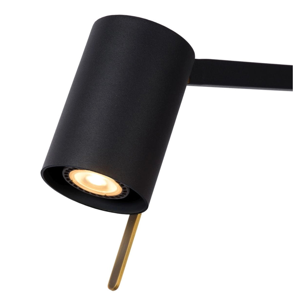 Lampada da scrivania Lucide Lesley nera GU10 35W in metallo