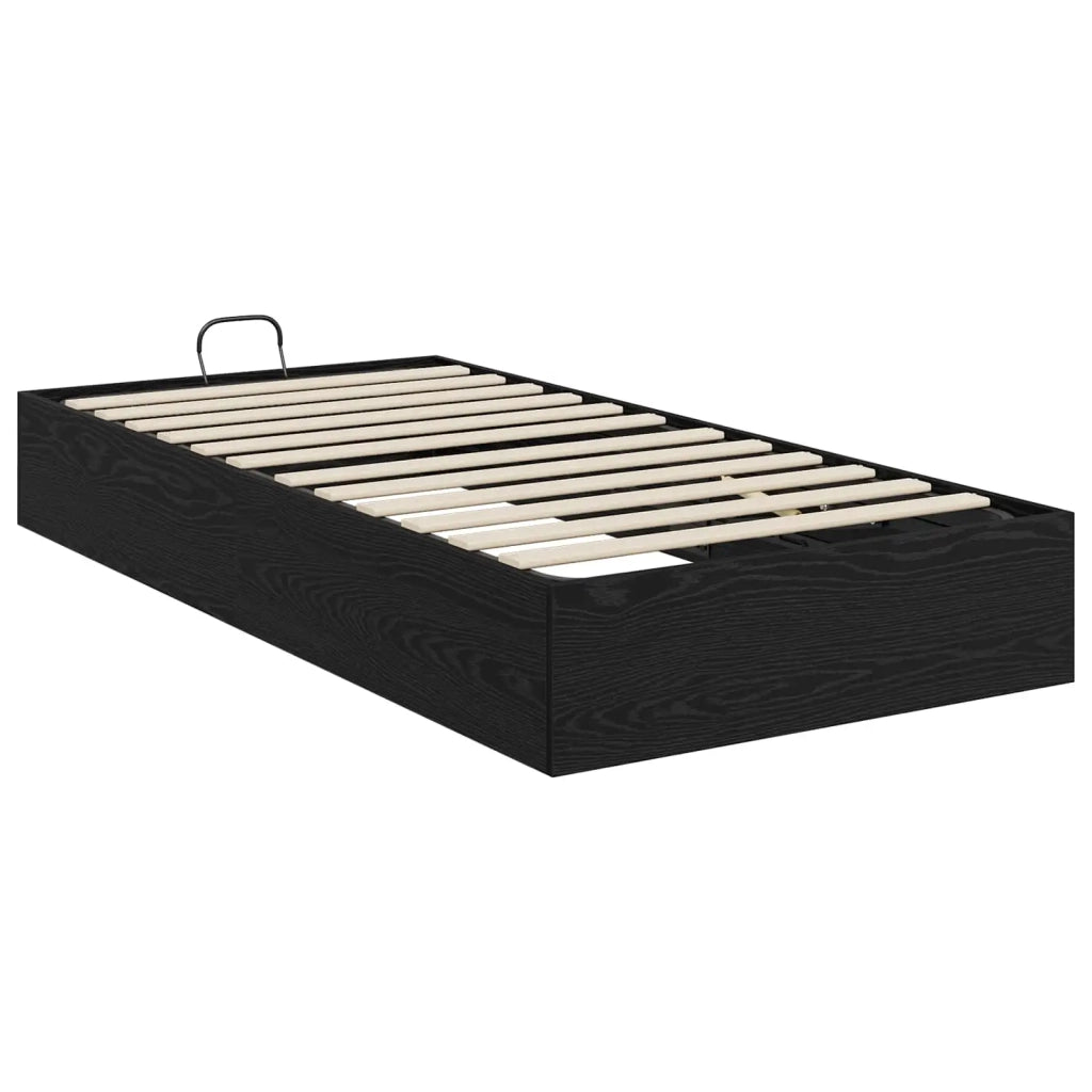 Letto ottomano Rovere Nero 80,5 x 200 cm Legno multistrato