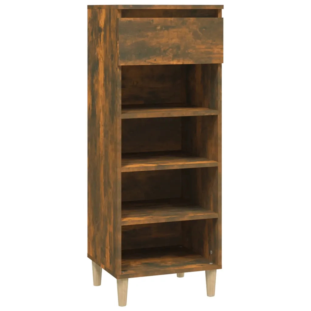 Scarpiera | Mobile per scarpe Rovere Fumo 40x36x105 cm in Legno Multistrato