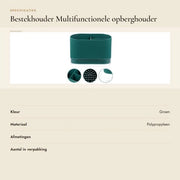 Organizzatore di Cucina con Design Elegante - 17x11x9 cm - Materiale PP Resistente - Base Rimovibile - Multifunzionale - Custodia per Accessori da Cucina