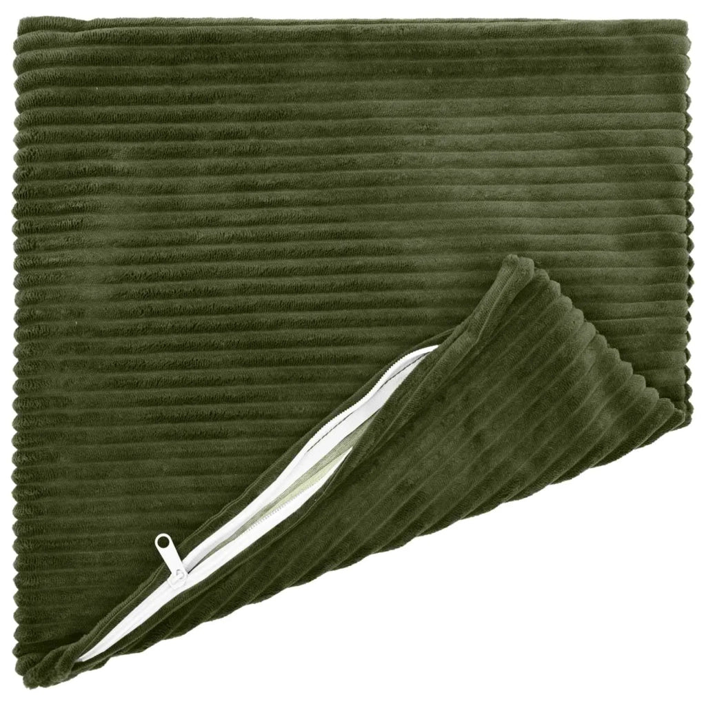 Federa 12 pcs HEERLEN Verde 50 x 50 cm corduroy 910905