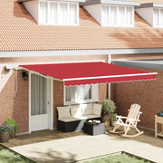 Tenda Retrattile Rosso 400 × 300 cm Tessuto e acciaio 3330688