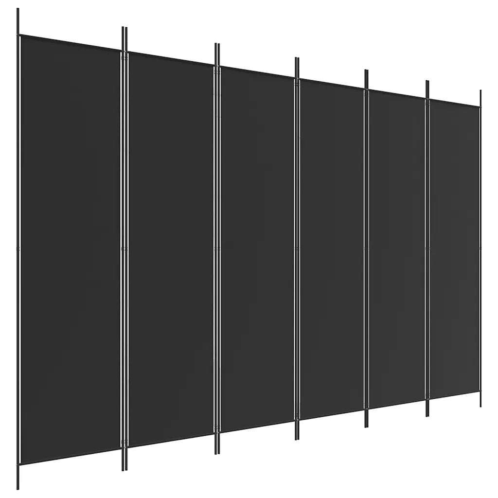 Divisorio a 6 Pannelli Nero 300x200 cm in Tessutocod mxl 70602