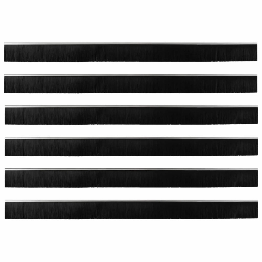 Spazzole per porte autoadesive 6 pz Argento 100 cm CFW1902182