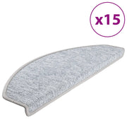 Tappetini per Scale 15 pz | Gradini per Scale Grigio Chiaro 65x24x4 cm
