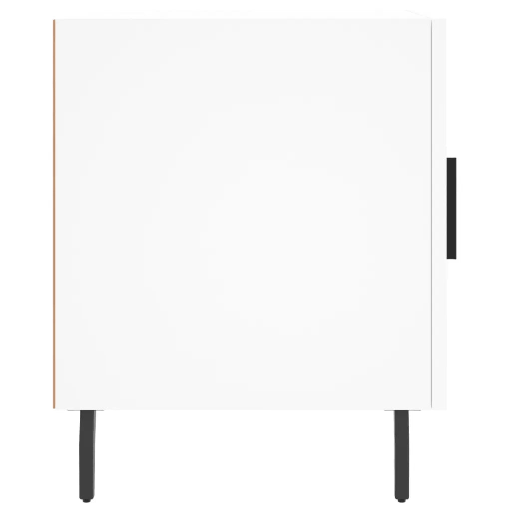 Comodini 2 pz Bianchi 40x40x50 cm in Legno Multistrato