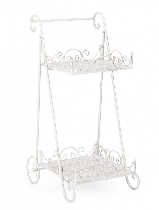 Set 4 Porta Fiori Acciaio Bianco Stile Rustico da Interno - IRENE