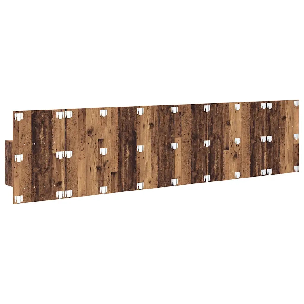 Testata con Comodino 3 pz-Set di 3 Testiera con Contenitore Legno vecchio Legno multistrato 117695