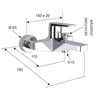 Rubinetto vasca esterno - serie dream