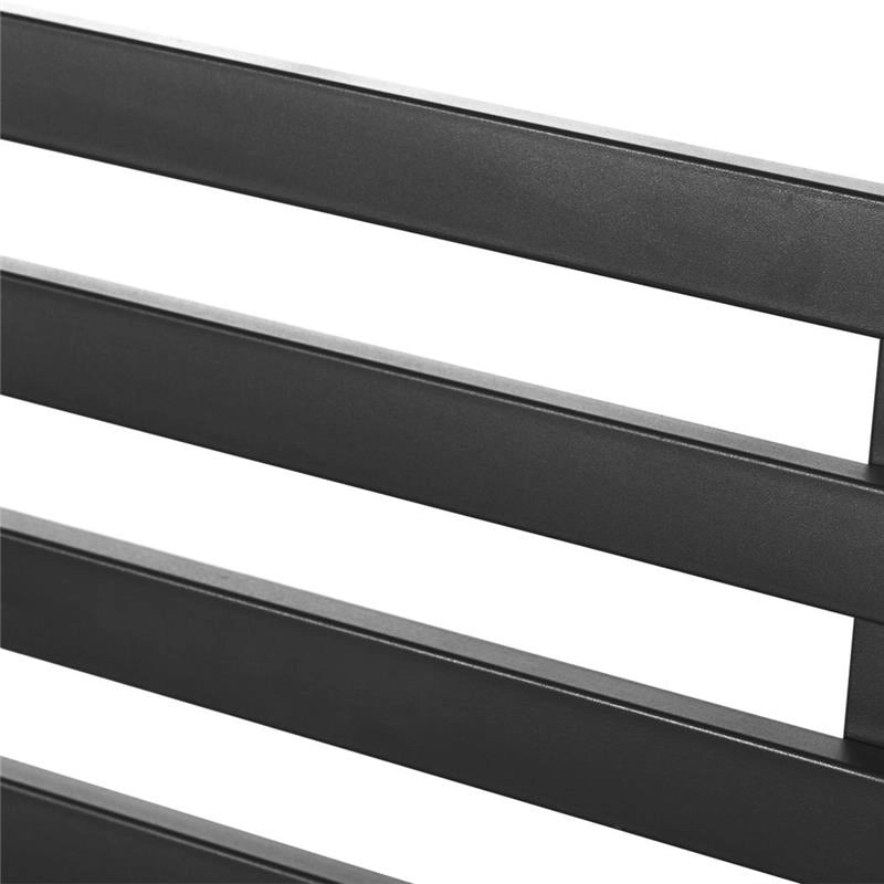 PANCHINA DA GIARDINO IN METALLO 127 X 62 X 82CM COLORE NERO
