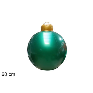 PALLA NATALIZIA GONFIABILE 60CM VERDE METALLIZATO
