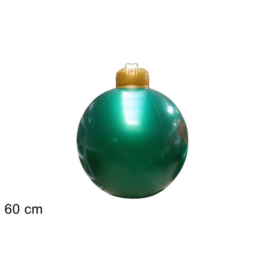 PALLA NATALIZIA GONFIABILE 60CM VERDE METALLIZATO