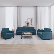 Set di Divani 3 pz Blu in Velluto 3201943