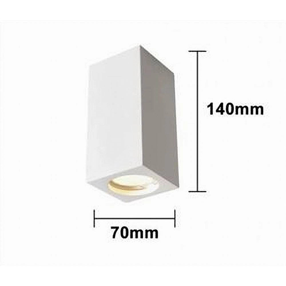 Trade Shop - Porta Faretto Applique Soffitto In Gesso Verniciabile Forma Cubo Gu10 Gs-c140-q -