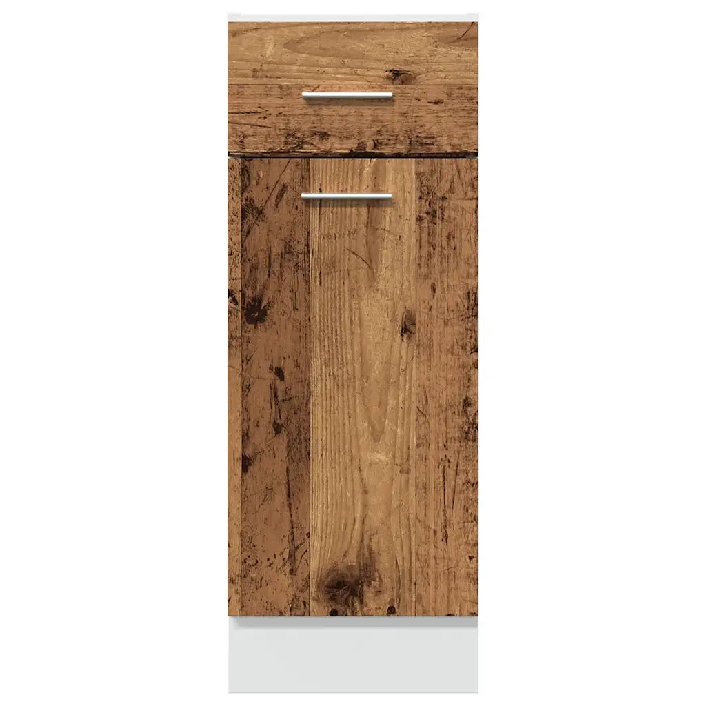 Cassettiera in legno anticato soluzione per riporre oggetti in cucina 30 x 46 x 81 cm legno composito finitura legno anticato 02_0050735