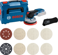 Bosch GEX 18V-125 Levigatrice Rotorbitale 18V Ø125 mm Solo Macchina + ACCESSORI