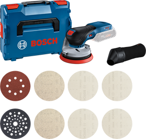 Bosch GEX 18V-125 Levigatrice Rotorbitale 18V Ø125 mm Solo Macchina + ACCESSORI