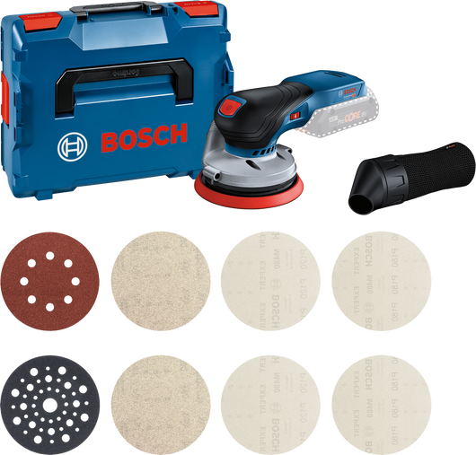 Bosch GEX 18V-125 Levigatrice Rotorbitale 18V Ø125 mm Solo Macchina + ACCESSORI