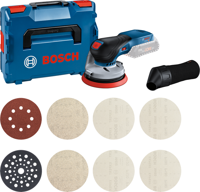 Bosch GEX 18V-125 Levigatrice Rotorbitale 18V Ø125 mm Solo Macchina + ACCESSORI