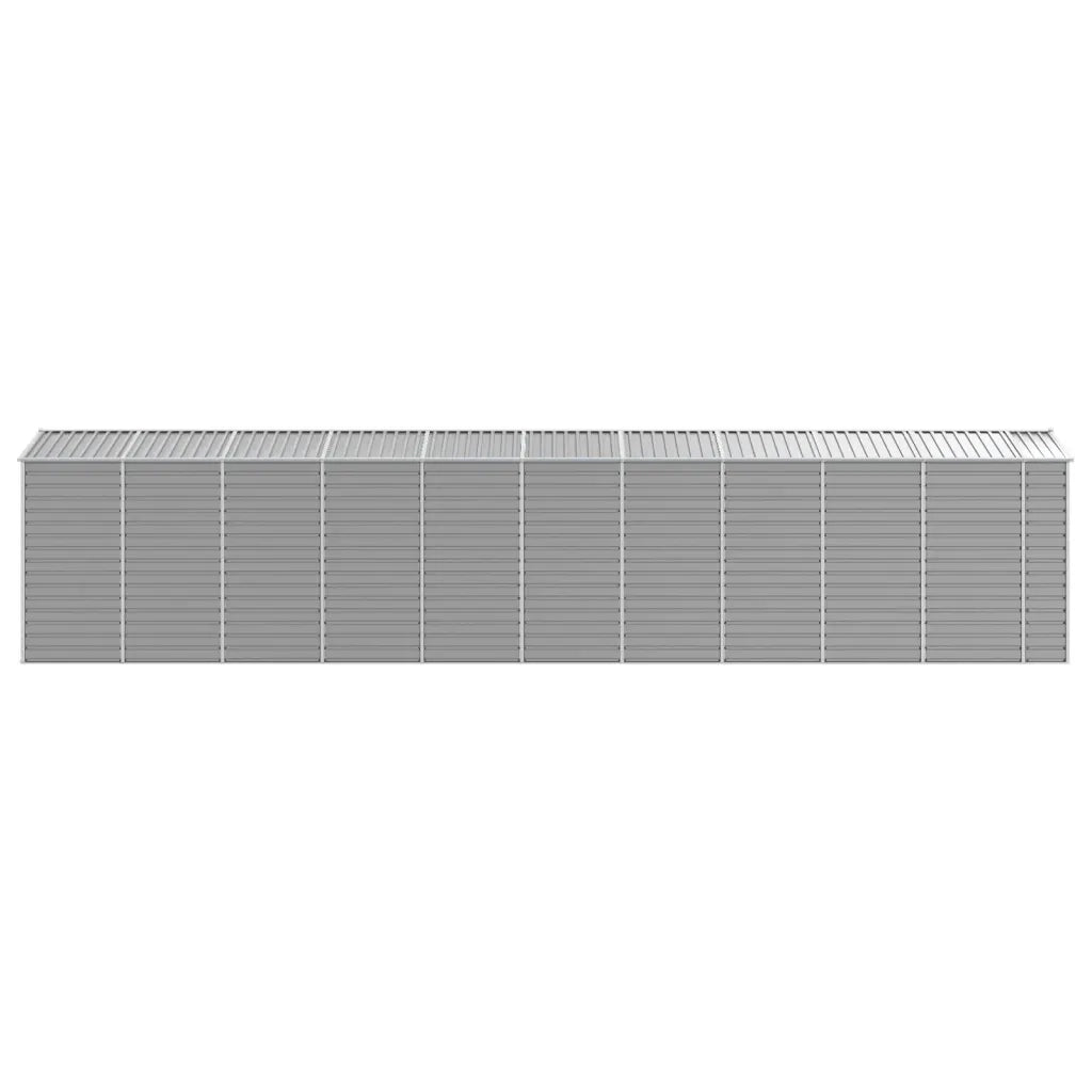Casetta da giardino grigio chiaro 191x895x198 cm in acciaio zincato 3188251