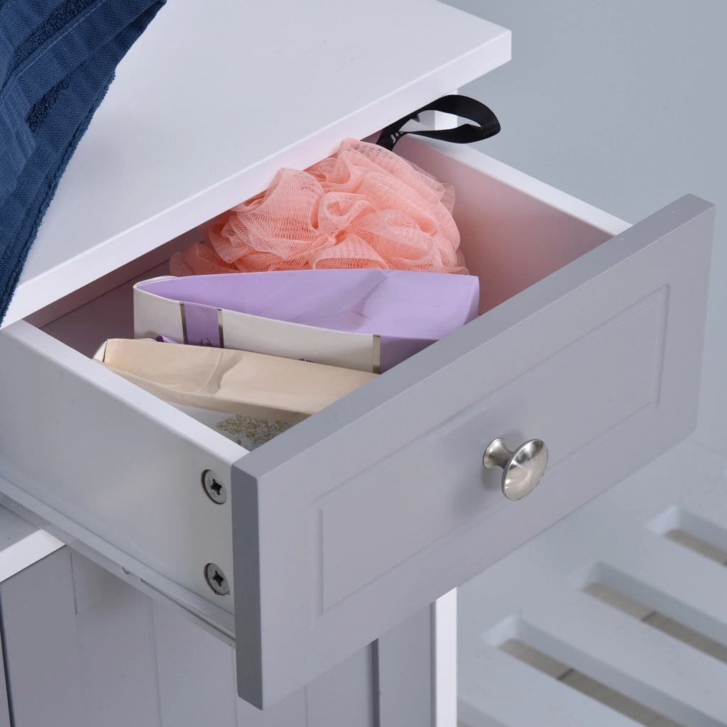 Mobile Bagno con 2 Cassetti e Ante ¨C Zephmum ¨C Grigio 60x30x75 cm