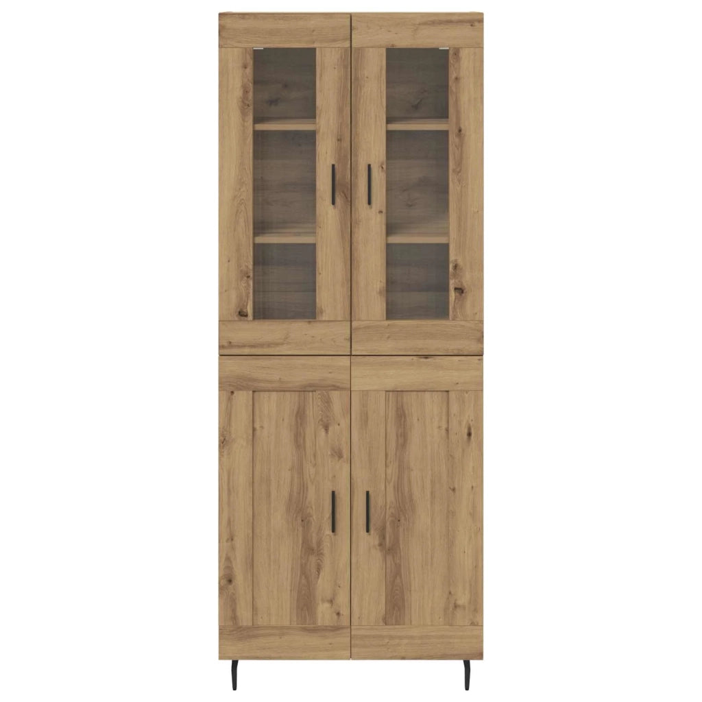 Credenza 2 pcs Rovere artigianale Legno multistrato 3416016