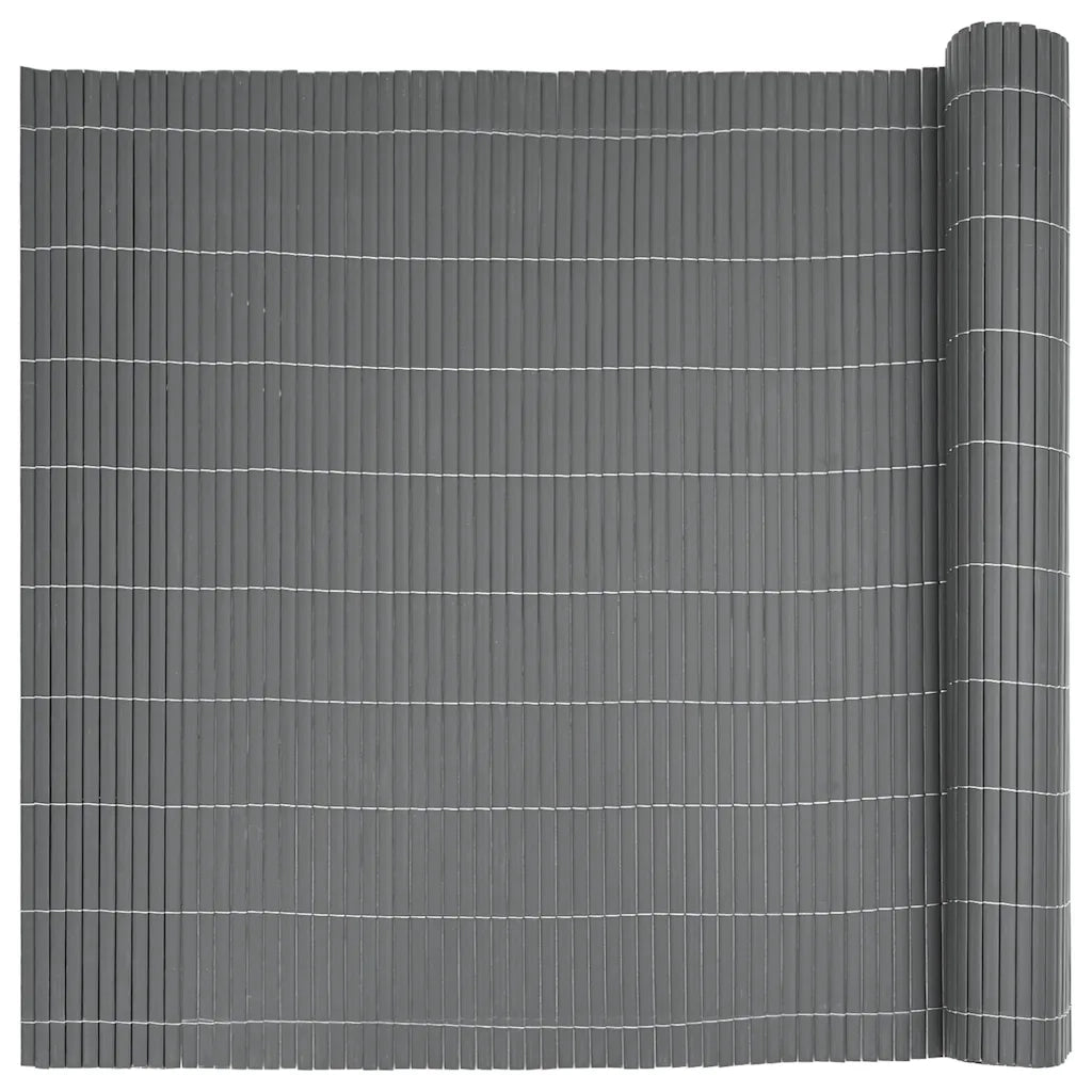 Recinzione da Giardino | Recinzione da cortile Bifacciale Grigia 1,8x3 m in PVC