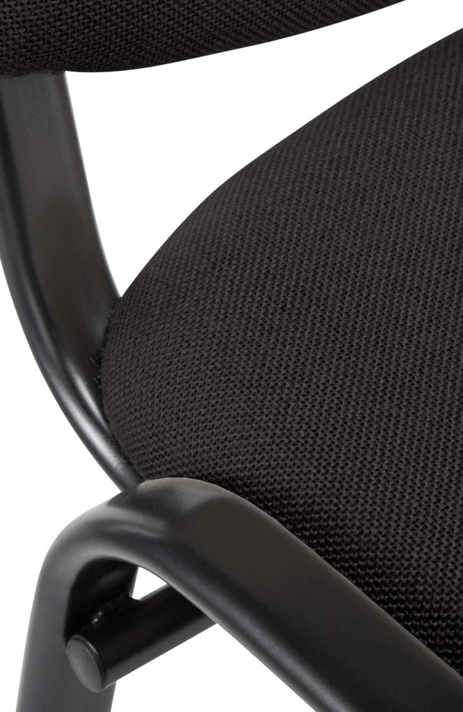 Sedia Ken in stoffa nero