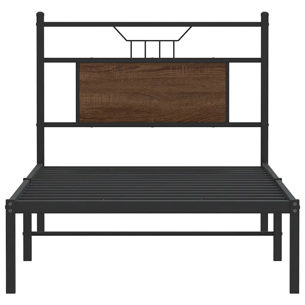 Giroletto senza Materasso Rovere Marrone 75x190cm in Truciolato