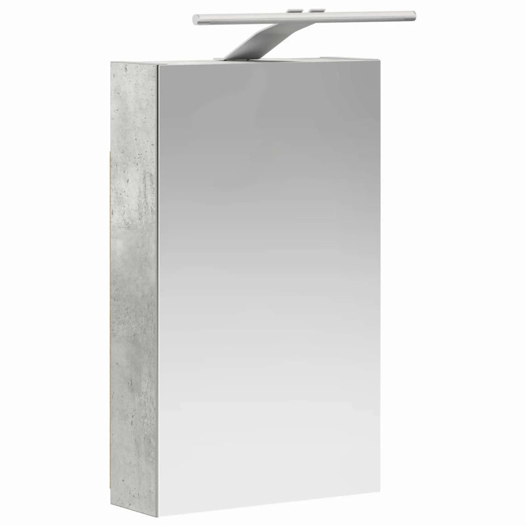 Mobiletto per specchio da bagno con lo scaffale Grigio cemento 889018