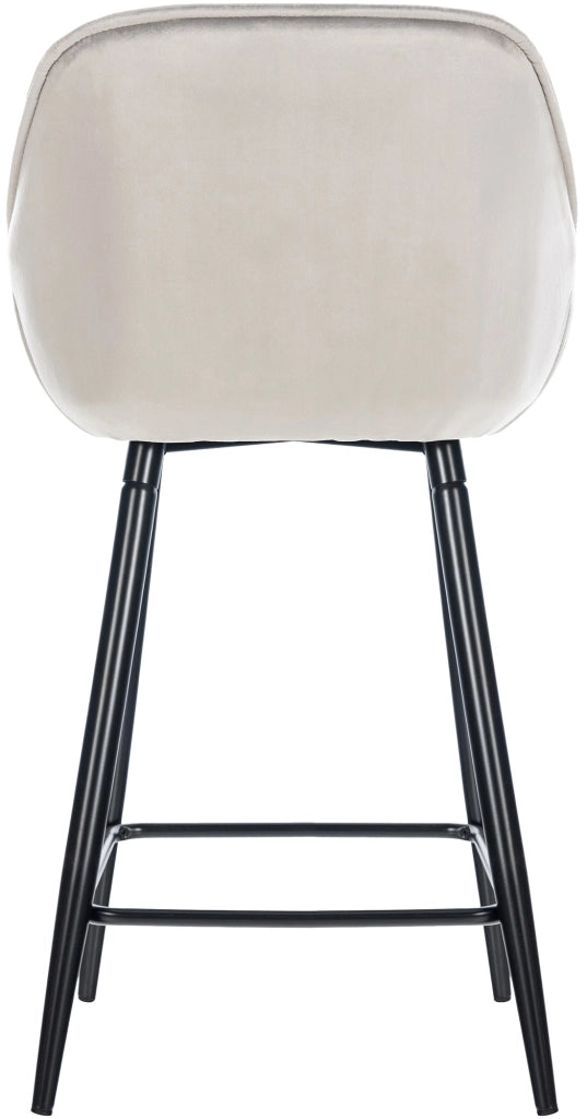 Sgabello da bar Gibson grigio,Velluto
