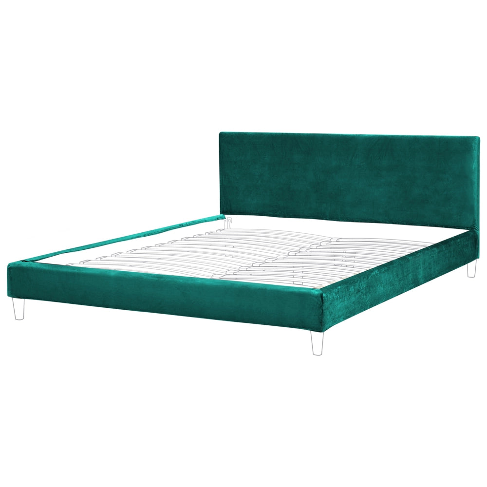 Copri Letto Velluto Verde per Letto 180 x 200 cm Sfoderabile Lavabile