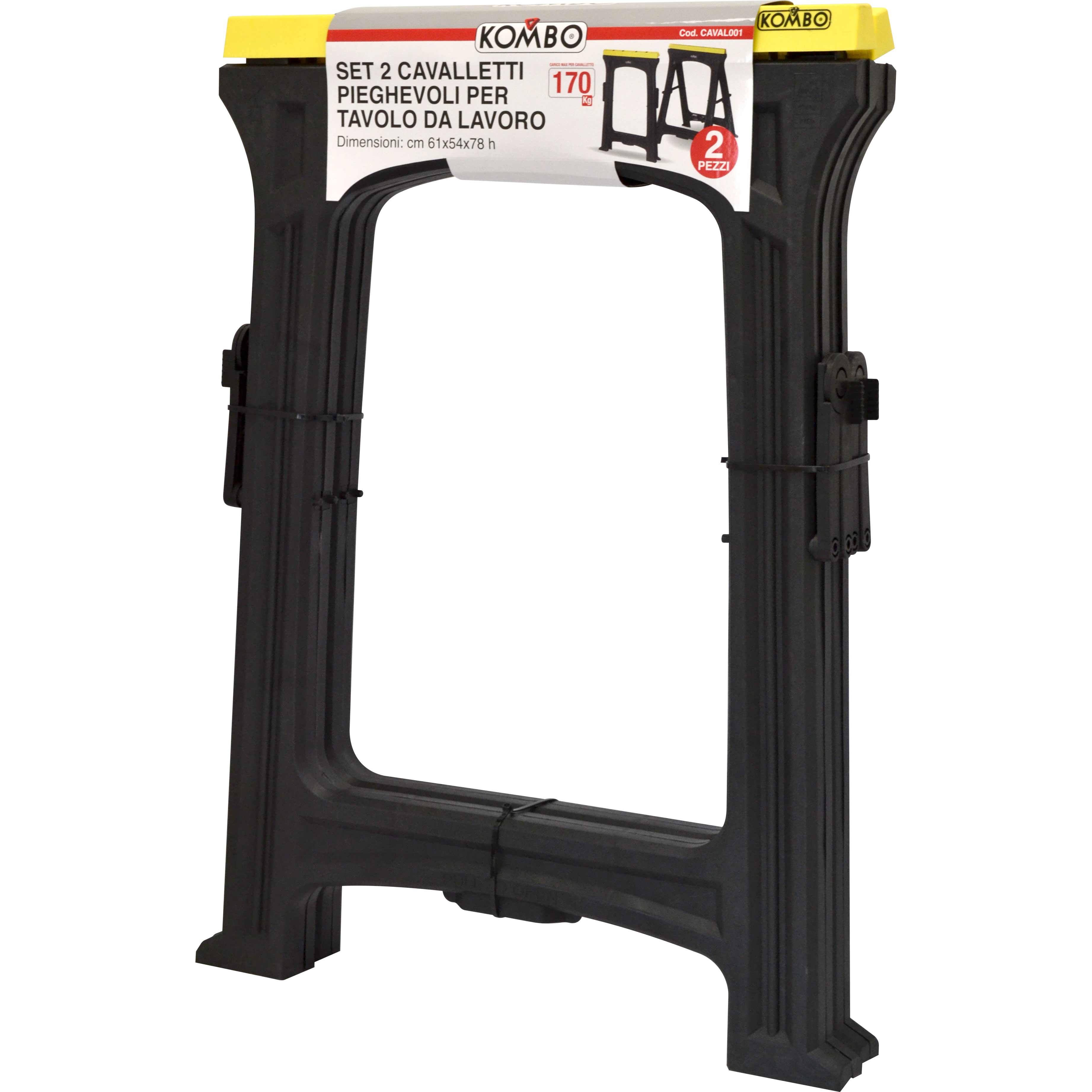 Set 2 Cavalletti Pieghevoli per Tavolo da Lavoro – Resistenti e Versatili