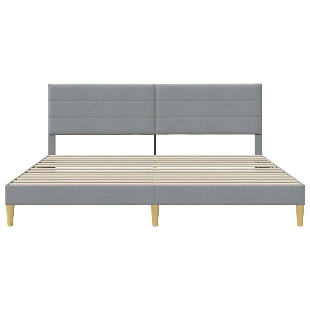 Struttura del letto Grigio Chiaro 200 x 200 cm Tessuto 42027606