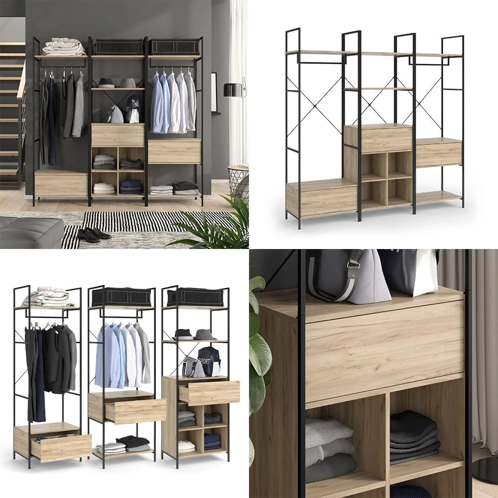 Set di armadi Enya, Legno, 60 x 180 cm 3 parti