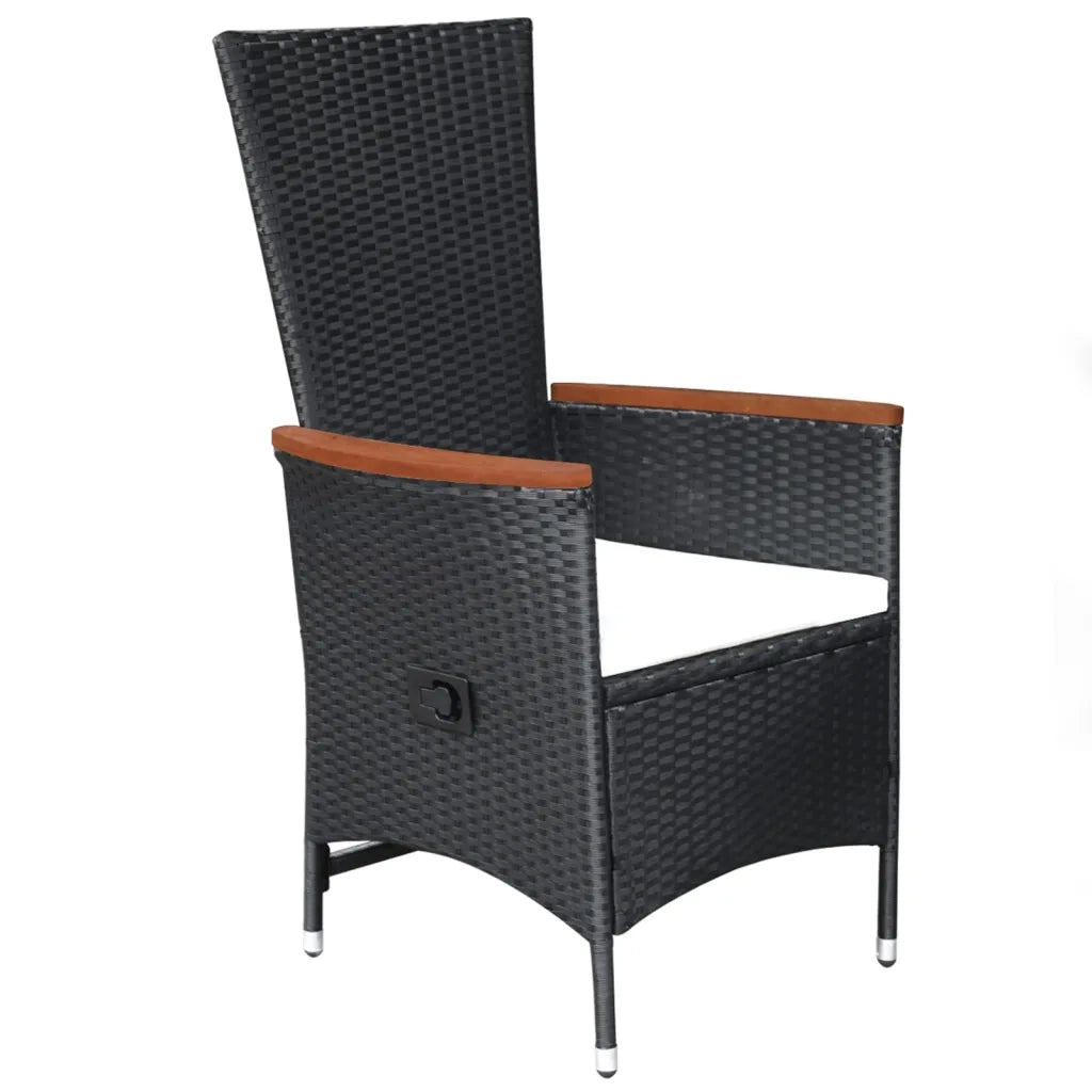 Set Mobili da Pranzo per Giardino 5 pz Nero 3072143