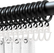 100 pezzi di anelli per tende con ganci anelli per tende per tende a rete tende per doccia anelli per tende diametro interno 32 mm lunghezza gancio 30 mm