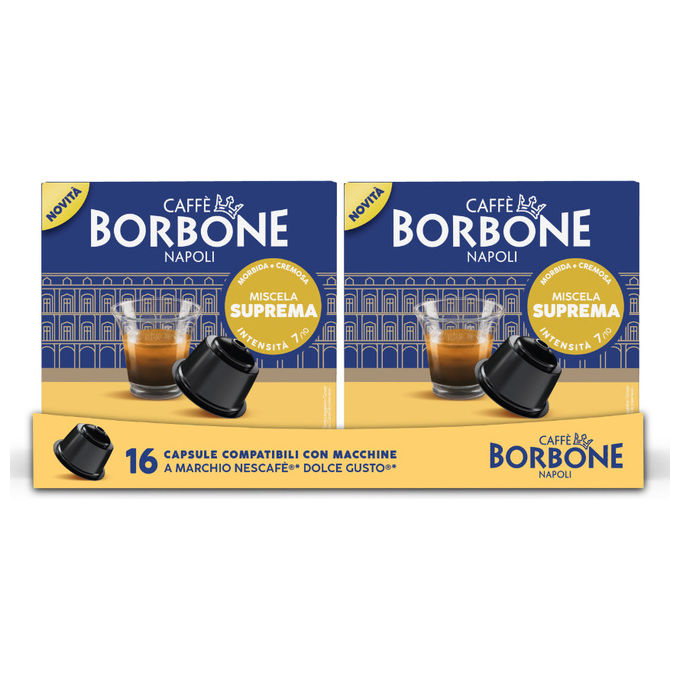 Caffe' Borbone Capsule Caffe' Dolce Gusto Suprema 16 Pz